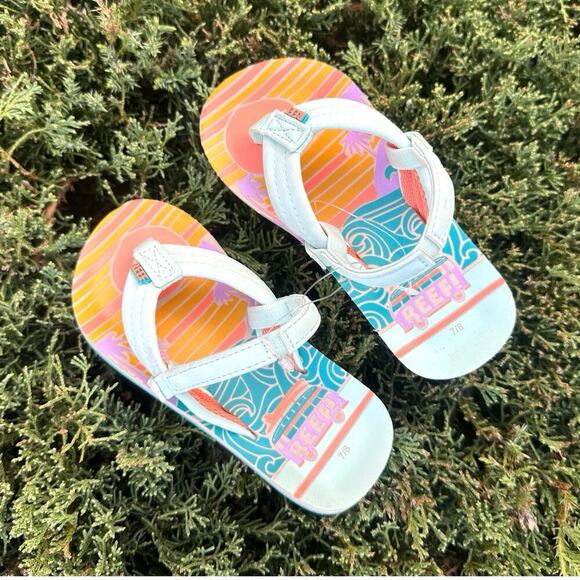 Reef‎ Little Ahi Toddler Flip Flop Beach Sandals Size 7/8 - Picture 5 of 12